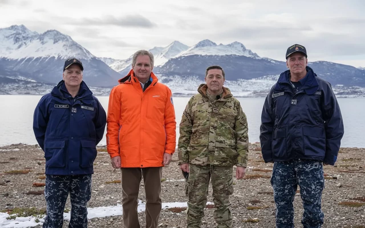 Los ministros Quirno y Presti en Ushuaia.