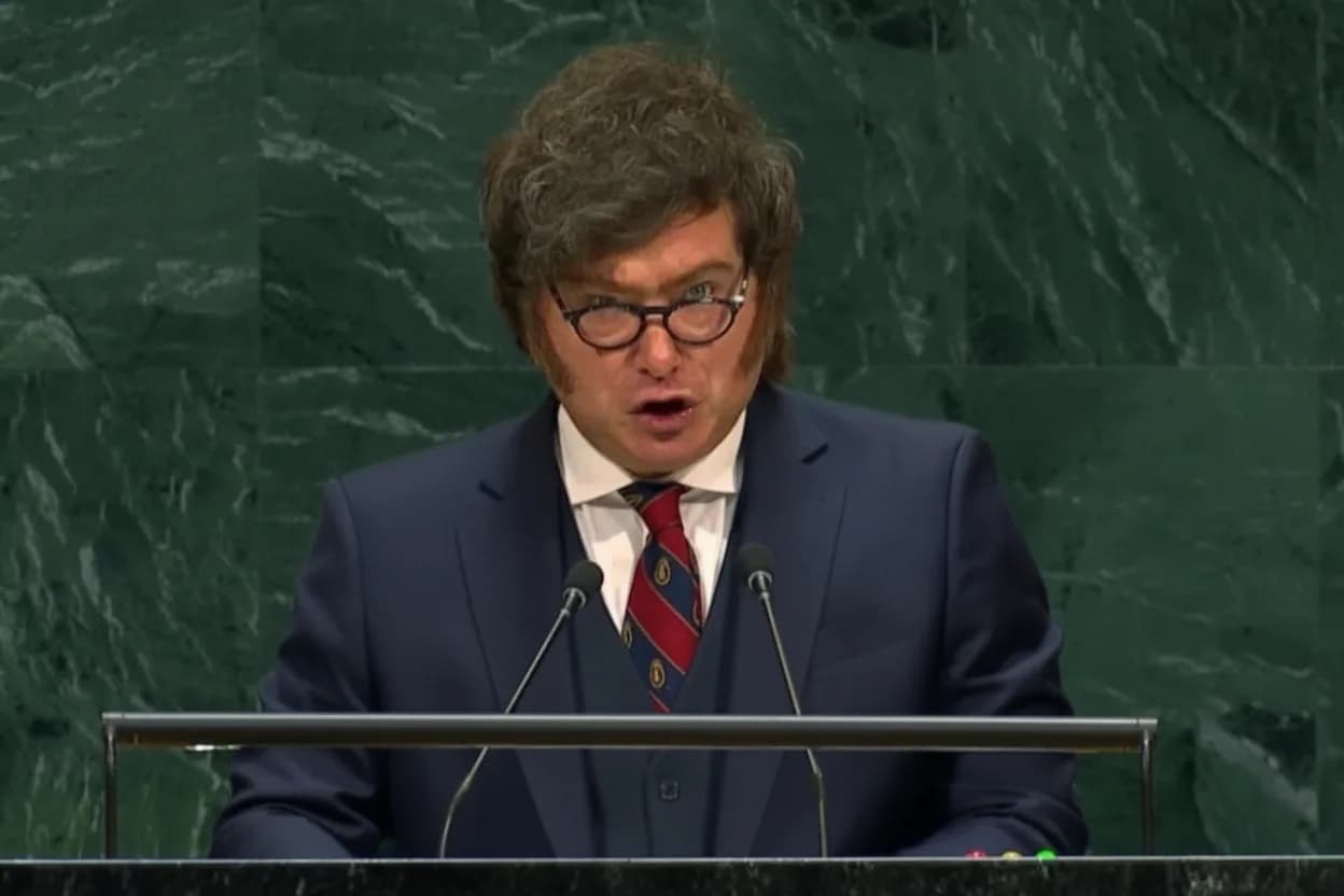 El presidente Javier Milei en la ONU.