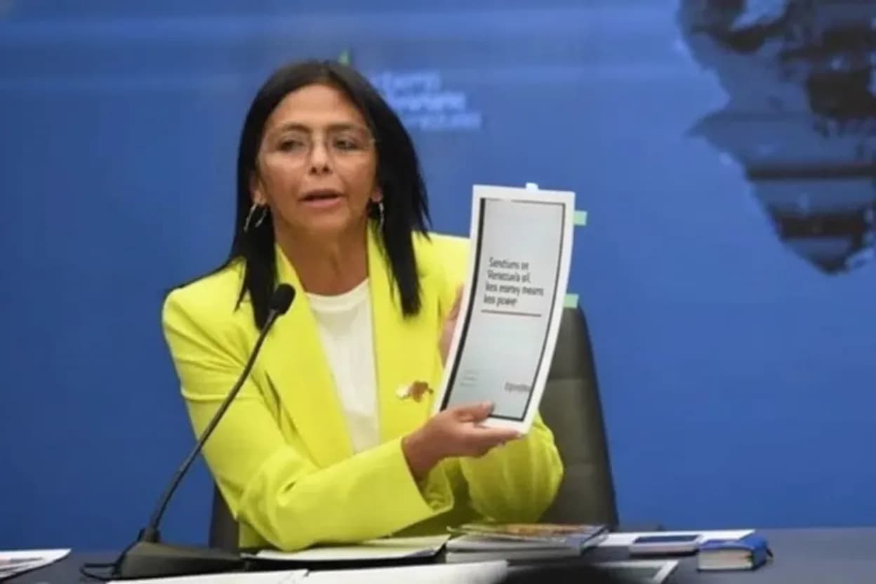 La presidenta encargada de Venezuela, Delcy Rodríguez.